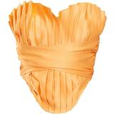 Dam - Plissering Shapewear & Underplagg PrettyLittleThing Pleated Drape Front Corset - Pastel Orange
