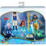 Docka lilla sjöjungfrun Disney Den lilla sjöjungfrun, Ariels äventyrsberättelseset, set med fyra små dockor och accessoarer, leksaker inspirerade av filmen HLX19