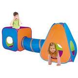 Lektält tunnel leksaker Idena 40118 – lektält med tunnel för barn, lämpligt för inomhus- och utomhusbruk, ca 265 x 95 x 100 cm
