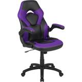 Lila Gamingstolar Flash Furniture X10 Ergonomic LeatherSoft High-Back Racing Gaming Chair, Purple/Black