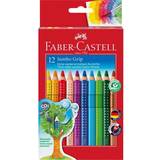 Vattenbaserad Färgpennor Faber-Castell Jumbo Grip Coloured Pencils 12-pack