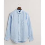 Gant Skjortor Gant Reg Linen Shirt Blue