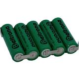 Beltrona Batterier Batterier & Laddbart Beltrona Batteripack 5x AA R6 Z-lödfana NiMH RTU5AAZ 6 V 2200 mAh