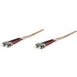 IC Intracom Fiber Optic Patch Cable, OM2, ST/ST, 1m, Oran..