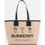 Burberry Handväskor Burberry Womens Beige Heritage Medium Canvas Tote bag