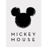 Gråa Tavlor & Posters Komar Mickey Mouse Silhouette 40x50cm