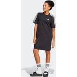 Adidas Dam Kläder adidas Essentials 3-Stripes Single Jersey Boyfriend Tee Dress Black Womens