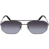 Ferragamo Vuxen Solglasögon Ferragamo Leather Wrapped Pilot Sunglasses, 60mm