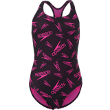 UV-skydd Baddräkter Barnkläder Speedo Boom Logo Medalist Swimsuit - Black/Electric Pink (812858)