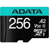 256 GB Minneskort Adata AUSDX256GUI3V30SA2-RA1 Microsdhc 256GB UHS-I U3 V30SR100MB/s Retail W/1