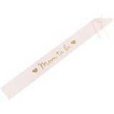 Baby - Guld Fotoprops, Partyhattar & Ordensband PartyDeco Ordensband Mom to Be Rosa