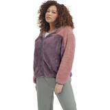 UGG Dam Ytterkläder UGG Sheila Sherpa Full Zip Top for Women in Clay Pink/Smoky Mauve, Medium, Polyester
