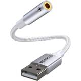 usb to 3.5mm jack audio adapter, usb aux