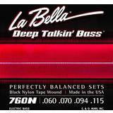 La Bella 760FL bassträngar för platt sår 60/110 Svart