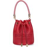 Röda Bucketväskor Marc Jacobs The Leather Mini Bucket Bag - True Red