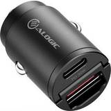 Batterier & Laddbart Alogic Rapid Power 30W Mini Car Charger with USB-C and USB-A
