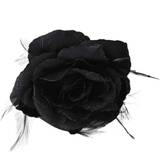 Svarta Bonnetter Accessories Rose Flower Hair Clip Hairband Floral Band
