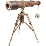 Träleksaker Mikroskop & Teleskop Robotime Monocular Telescope Model Wooden Kit
