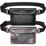 Plast Midjeväskor Spigen A620 Waterproof Case Aqua Shield Waist Bag 2-pack - Black