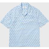 Ami Paris Heart-Print Cotton-Poplin Shirt 39/M