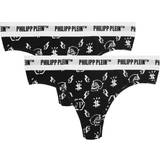 Philipp Plein Trosor Philipp Plein Symbols Logo Underwear Thongs 2-pack - Black