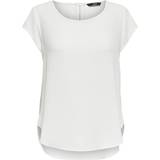 Dam - Lös Blusar Only Vic Loose Short Sleeve Top - White/Cloud Dancer