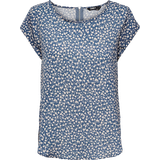 Blommiga Blusar Only Vic Blouse - Smoke Blue