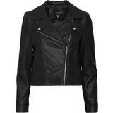 Polyuretan Jackor Vero Moda Biker Jacket - Black