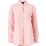 Lexington Skjortor Lexington Isa Linen Shirt - Pink/White Stripe