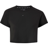 Adidas Dam - Långa kjolar - Polyester T-shirts adidas Women's Aeroready Train Essentials 3 Bar Logo Crop Tee - Black