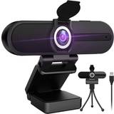 Ultra Gohzq 4k webcam with microphone,8 megapixel web hd web camera for c