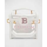 Balmain White B-Buzz 23 Shoulder Bag 0CY TRANSPARENT/BLAN UNI