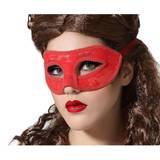 Röd Maskerad Ögonmasker BigBuy Carnival Ögonbindel Röd