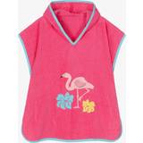 Playshoes Babyhanddukar Playshoes Girls Pink Flamingo Hooded Towel