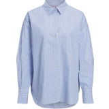 Parkasar - Randiga Kläder JJXX Jamie Relaxed Poplin Shirt - Blue/Navy Blazer