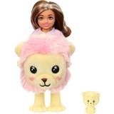 Lejondräkt Barbie Cutie Reveal Chelsea-docka med accessoarer, mjuk lejondräkt och sex överraskningar, inklusive färgförändring, Cozy Cute Tees-serien, HKR21