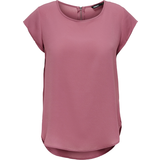 Rosa Blusar Only Vic Loose Short Sleeve Top - Pink