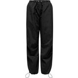 Only Byxor Only Straight Fit Trousers with Elastic Waist - Black