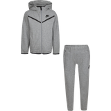 Nike tech barn Barnkläder Nike Kid's Sportswear Tech Fleece Jacket & Pants Set - Dark Grey Heather (86H052-042)