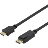 Deltaco DisplayPort-kablar Deltaco HDMI - DisplayPort M-M 10m