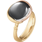 Ole Lynggaard Lotus Ring 3 - Gold/Rose Gold/Black/Diamonds