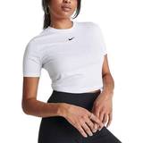 Nike Dam - Elastan/Lycra/Spandex T-shirts Nike Women's Essential Crop T-shirt - White
