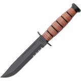 Machete Ka-Bar USA Serrated Knife, Short Leather/Black