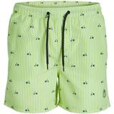 Bomull - L Badkläder Jack & Jones Printed Swim Shorts Grön