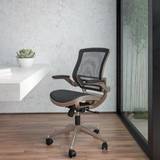 Transparent stol Flash Furniture Warfield Mid-Back Transparent Executive Office Chair