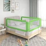 vidaXL Toddler Safety Bed Rail Green 190x25 Fabric Baby Cot Bed Protection