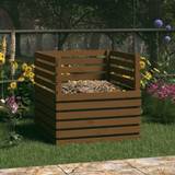 Trä Kompost vidaXL Honey brown, 80 Solid Wood Pine Composter