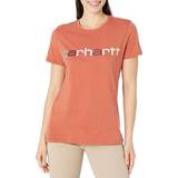 Carhartt Dam T-shirts Carhartt Women's Plus Multi Logo T-shirt - Terracotta