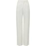 Chloé Dam Byxor & Shorts Chloé Wide-leg trousers White 56% Viscose, 44% Ramie
