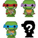 Funko Ninjor Leksaker Funko Teenage Mutant Ninja Turtles Bitty POP Actionfigur 4-Pack 8-Bit 2,5 cm